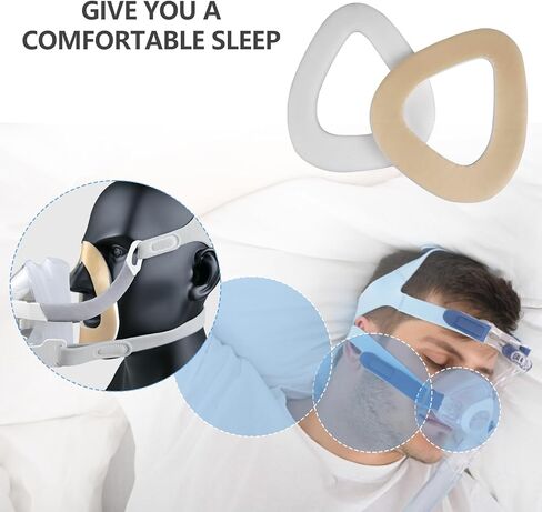 ترقية وسادات إسفنجية CPAP لقناع الوجه الكامل (عبوة من قطعتين) - وسادات إسفنجية للتهوية المنزلية، توفر بطانات قناع CPAP/BiPAP حماية مريحة للبشرة - وسادات أنف ناعمة قابلة للتنفس CPAP in Kuwait