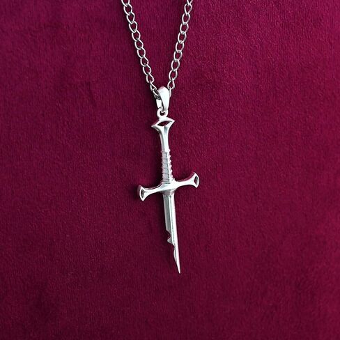 charmora Stainless Steel Sword Pendant for Men – Medieval Knight Fantasy Blade Necklace, Tarnish-Resistant Steel Jewelry, 24" Chain in Saudi Arabia