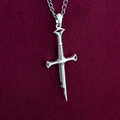 charmora Stainless Steel Sword Pendant for Men – Medieval Knight Fantasy Blade Necklace, Tarnish-Resistant Steel Jewelry, 24" Chain in Saudi Arabia