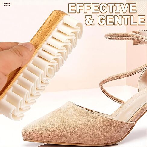 Rubber Shoe Brush for Suede & Nubuck, Gentle Dry Cleaning Shoe Brush, Soft Rubber Bristles for Effective Dirt & Dust Removal, Reusable Shoe Care and Maintenance Tool (1) in Saudi Arabia