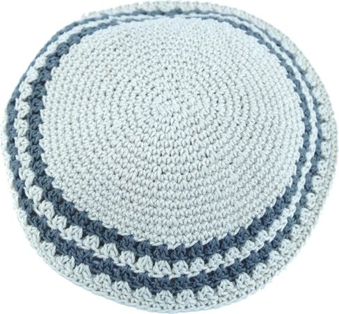 Holy Land Market 17cm DMC 100% Knitted Cotton Kippah Jewish Kippa Yarmulke Skullcap in Saudi Arabia
