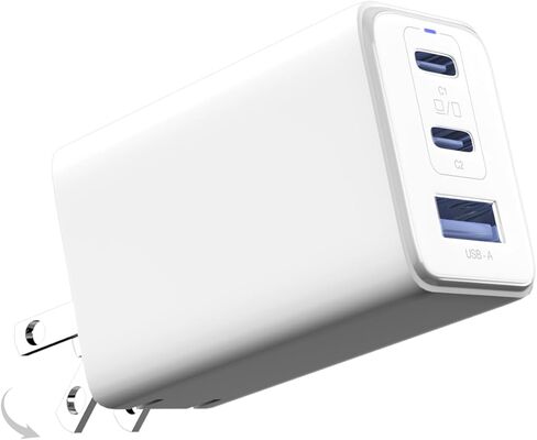 USB C Charger 67W, 3-Port GaN Fast Charging Block Foldable Plug for MacBook Pro/Air, iPad Pro, iPhone15/pro, Android,Dell XPS, Galaxy, Switch, Drone Power Adapter Accessories for DJI and More in Saudi Arabia