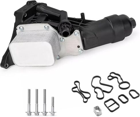 11428596283 Upgrade Aluminum Engine Oil Filter Housing 2.0 L Oil Cooler Adapter for BMW 230i 330i 330E 430i 530i 530E 740E X3 X4 116 118 120 125 218 220 318 320 2015-2023 Accessories Including Gasket in Saudi Arabia