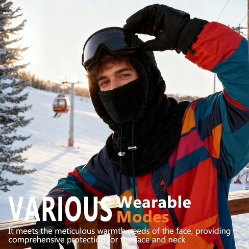 PD Balaclava Ski Mask Winter Fleece Thermal Windproof Full Face Mask, Cold Weather Hooded Neck Warmer Helmet Cover in Saudi Arabia