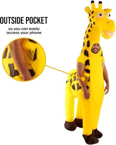 Morph Inflatable Giraffe Costume, Giraffe Costume For Adults, Blow Up Giraffes Costume, Halloween Costumes For Men, Halloween Costumes For Adults in Saudi Arabia