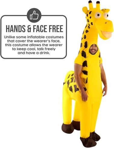 Morph Inflatable Giraffe Costume, Giraffe Costume For Adults, Blow Up Giraffes Costume, Halloween Costumes For Men, Halloween Costumes For Adults in Saudi Arabia