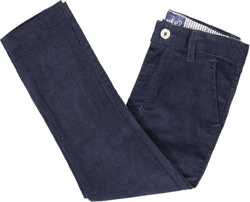 Buyless Fashion Boys Pants Flat Front Slim Fit Casual Corduroy Solid Color in Saudi Arabia