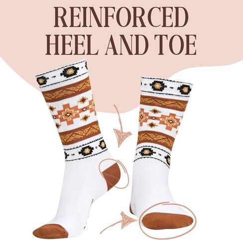 InnoBeta Western Gifts for Women, One Size Crew Socks for Cowgirl, Cowboy Boot Socks for Women - Howdy in Saudi Arabia