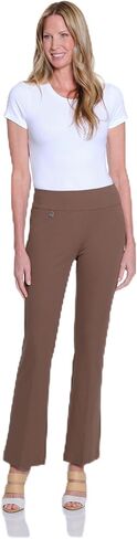 SLIM-SATION Wide Band Elastic Waist Pull On Flare Leg Pant in Saudi Arabia