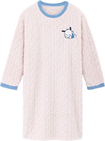 Satdflie Cartoon Fleece Nightgowns Petite Women Girls Long Sleeve Sleepshirts Night Shirts Warm Cozy Sleepwear Pajama Dress in Saudi Arabia