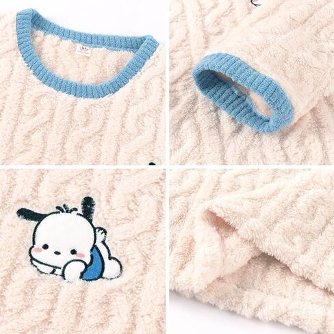 Satdflie Cartoon Fleece Nightgowns Petite Women Girls Long Sleeve Sleepshirts Night Shirts Warm Cozy Sleepwear Pajama Dress in Saudi Arabia