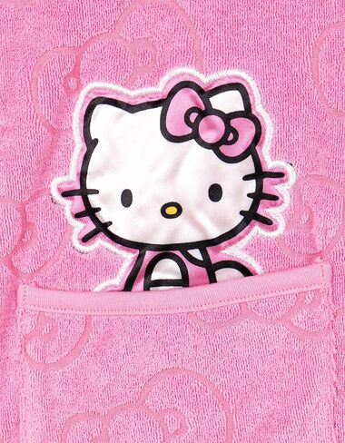 Hello Kitty Girls Loop Terry Cloth غطاء للسباحة بعامل حماية من الأشعة فوق البنفسجية 50+ مقاسات الأطفال الصغار إلى الأطفال الكبار (5-6 - 14-16) in Kuwait