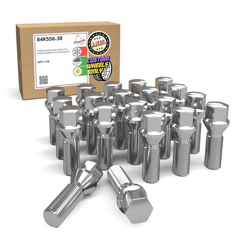 مجموعة أجزاء من إكسسوارات العجلات من 20 Chrome 14x1.5 مقعد مخروطي من Chrome. in Saudi Arabia