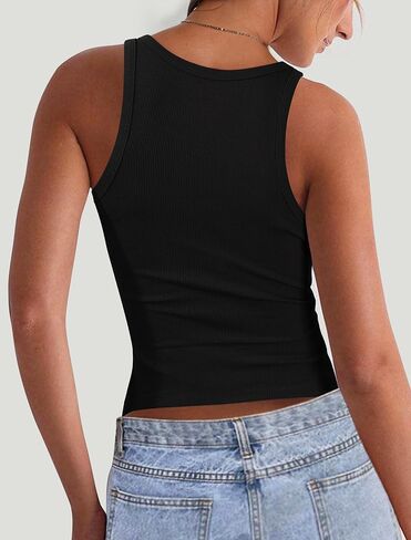 IWD Womens V Neck Tank Top 2026 Summer Basic Slim Fitted Tops Y2K Sleeveless Ribbed Solid Cami Shirts in Saudi Arabia