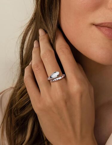 RANDES Fashion Snake Rings for Women Sterling Silver/14K Gold Plated Statement Cocktail Ring Punk Jewelry Adjustable Open Emerald CZ Snake Finger Ring Size 6-10 in Saudi Arabia