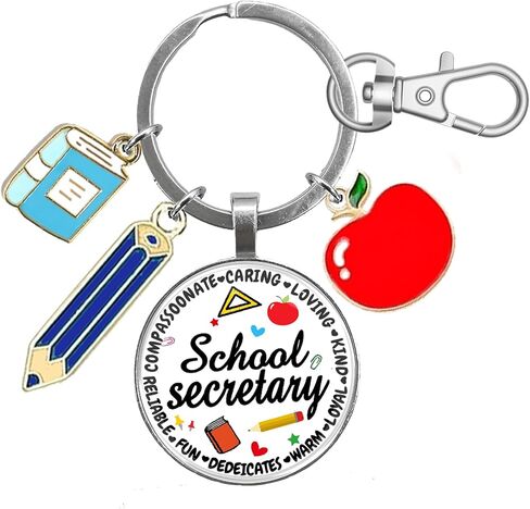 School Secretary Appreciation Gift for Women Secretary Keychain Gifts for Administrative Professionals Day Christmas Retirement Graduation Thank You Present for Admin Assistant Secretaries Keyring in Saudi Arabia