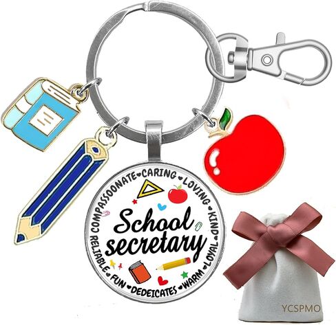 School Secretary Appreciation Gift for Women Secretary Keychain Gifts for Administrative Professionals Day Christmas Retirement Graduation Thank You Present for Admin Assistant Secretaries Keyring in Saudi Arabia