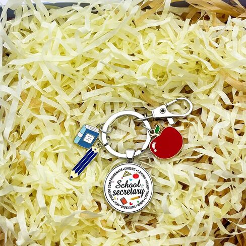School Secretary Appreciation Gift for Women Secretary Keychain Gifts for Administrative Professionals Day Christmas Retirement Graduation Thank You Present for Admin Assistant Secretaries Keyring in Saudi Arabia