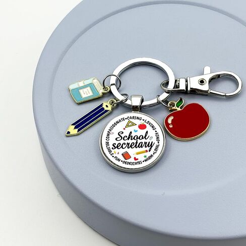 School Secretary Appreciation Gift for Women Secretary Keychain Gifts for Administrative Professionals Day Christmas Retirement Graduation Thank You Present for Admin Assistant Secretaries Keyring in Saudi Arabia