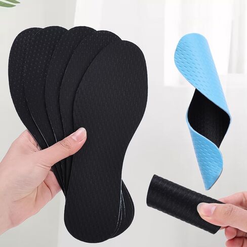 1 Pair Summer Anti-Odor Breathable Insoles Soft Latex Sweat Absorption Thin Insoles Sports Insert Cushion EU45-46 in Saudi Arabia