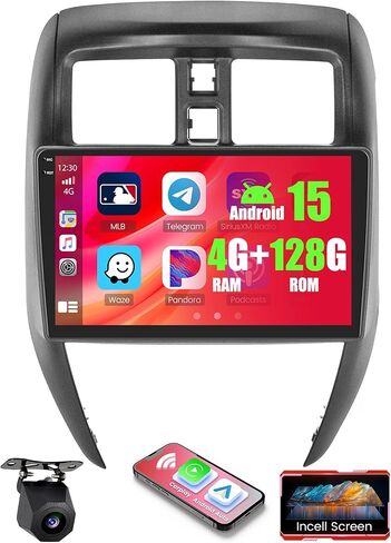ستيريو سيارة أندرويد لنيسان فرسا سيدان 2015 2015 2017 2018 2019 مع Carplay Android Auto 26UI 2GB+64GB in Kuwait