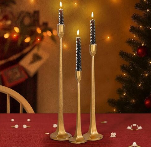 TIED RIBBONS Plate Holders Set of 6 Black Pillar Candle Holder Metal Candle Holders for Pillar Candles, Table Centerpiece Iron Candle Stand for Diwali Decorations, Ganesh Chaturhti in Saudi Arabia
