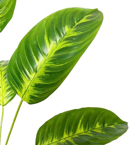 نبات Rozwkeo الاصطناعي في وعاء جذوع شجرة وهمية يترك بوعاء صناعي للديكور الداخلي والخارجي الحديث للمنزل والمكتب وغرفة المعيشة وغرفة النوم والشرفة هدية الترحيب بالمنزل الجديد (80 سم طائر الجنة الاستوائي) in Saudi Arabia