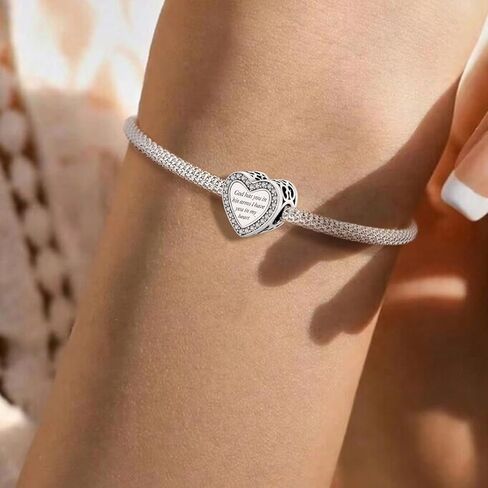 1Pc Silver Charm Fashionablev God's Heart for Women Bracelets Bangles DIY And Daily Outfit Matching Jewelry Decoration For Women Gift For Mom in Saudi Arabia