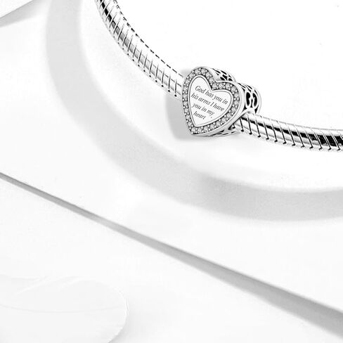 1Pc Silver Charm Fashionablev God's Heart for Women Bracelets Bangles DIY And Daily Outfit Matching Jewelry Decoration For Women Gift For Mom in Saudi Arabia