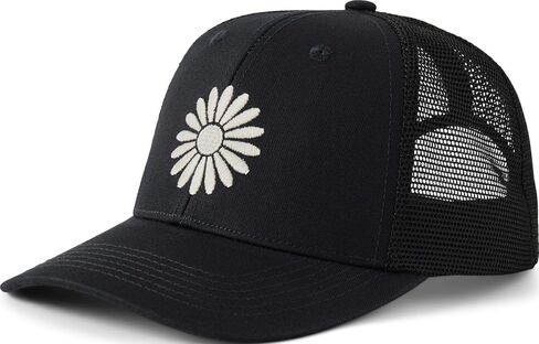 Life is Good - Unisex Clean Daisy Trucker Hat, Color True Black, Size: O/S in Saudi Arabia