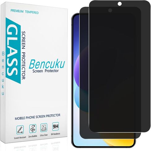 2 حزمة شاشة شاشة الخصوصية ل Samsung Galaxy S23 5G مضاد للتجسس الزجاج المقسى ، معرف البصمات المتوافق ، مضاد للخدش ، خالية من الفقاعات ، ودية في الحالة in Kuwait