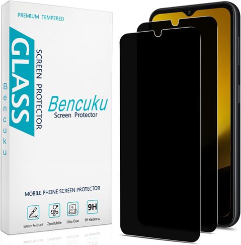 2 حزمة شاشة شاشة الخصوصية ل Samsung Galaxy S23 5G مضاد للتجسس الزجاج المقسى ، معرف البصمات المتوافق ، مضاد للخدش ، خالية من الفقاعات ، ودية في الحالة in Kuwait