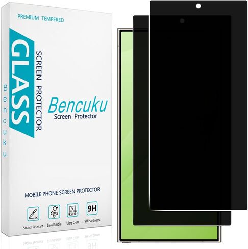 2 حزمة شاشة شاشة الخصوصية ل Samsung Galaxy S23 5G مضاد للتجسس الزجاج المقسى ، معرف البصمات المتوافق ، مضاد للخدش ، خالية من الفقاعات ، ودية في الحالة in Kuwait