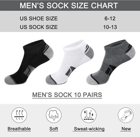 8 Pairs Mens Ankle Socks Low Cut Socks for Men Size 10-13 in Saudi Arabia