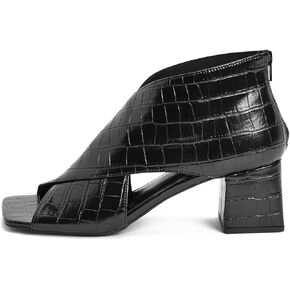 LEHOOR نساء كعب مكتنز مفتوح اصبع القدم الجوارب من الجلد السويدي الجانب قطع الكاحل أحذية مربعة زقزقة اصبع القدم 2 بوصة كتلة منتصف الكعب فستان كعب صندل الجوارب الخلفية سحاب الصيف عارضة حجم 4-11 M الولايات المتحدة in Kuwait