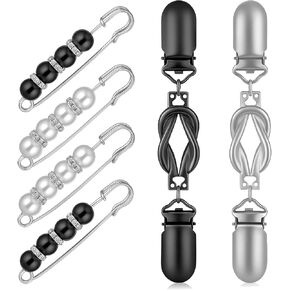 6 Pcs Elegant Waist Cincher Clip Set, Cinch Clips for Women Clothing, Dress Clips Back Cinch, Clothes Tightener Clip for Sweaters, Shawls, Pants, Shawl and More in Kuwait
