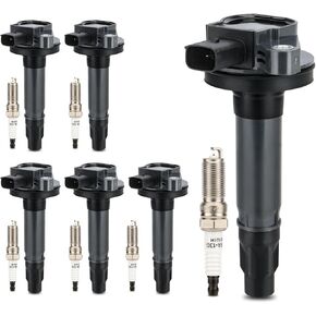 UF529 Ignition Coil & 4644 Double Iridium Spark Plug For Audi A3 A4 allroad Quattro A5 Q5 TT RS,For VW Beetle CC Eos Golf GTI Jetta Passat Tiguan Replaces# 06E905115 GN10446 C1631 in Saudi Arabia