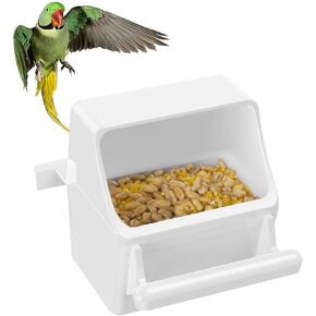 Pawfly 2 Pcs Bird Feeder, Hanging Plastic Water Dispenser with Hooks, Food Bowl for Parakeet Cockatiel Canary Parrot in Kuwait