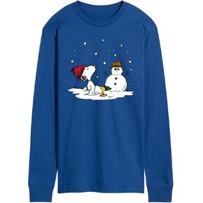 ملابس HYBRID - الفول السوداني - سنوبي وودستوك ثلج - تي شيرت رجالي طويل الأكمام in Kuwait