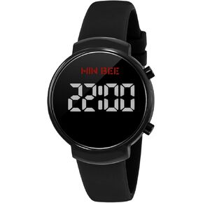 MIN BEE Digital Watch for Women,Easy to Read LED Display,Time & Date Function,Silicone Strap Wristwatch,Non-Smart Timepiece,Fashion Wristwatch for Daily/Party,Casual Sports Style,Water Resistant 100 feet in Saudi Arabia