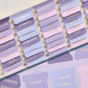 Bible Tabs for Women, 66 Large Print Laminated Bibles Chapters Index Tabs and 39 Blank Dividers Sticky Labels, Cute Beauty Bloom Bible Study Supplies, Journaling Accessories, Christian Gifts for Men in Kuwait