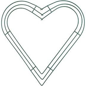 Otime Day Frame Wire Wreath Heart-Shaped Valentine's DIY in Heart Wedding Decoration 12 Inch Shaped Frame, Metal Floral Hoop Ring for Crafts, Christmas New Year Party Home Door (Green) in Saudi Arabia