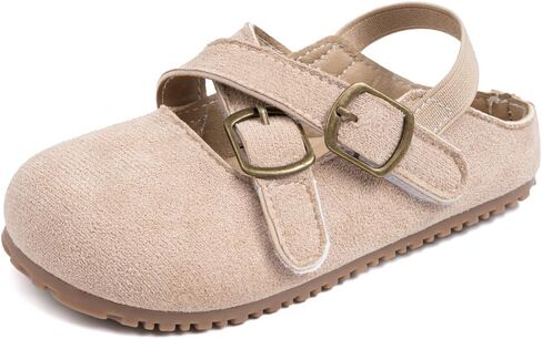 Kids Suede Clogs Toddler Clogs Boys Girls Sandals Cork Adjustable Buckle Mules in Saudi Arabia