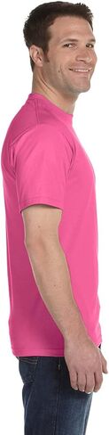 Hanes Men's Beefy Short Sleeve T 6.1 oz T-Shirt, Wow Pink, 2XL in Saudi Arabia