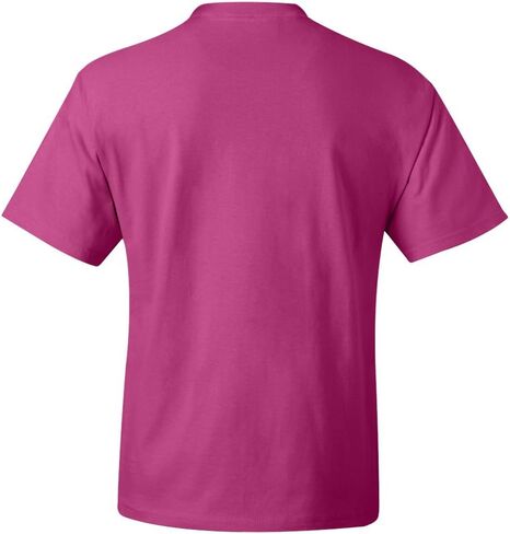 Hanes Men's Beefy Short Sleeve T 6.1 oz T-Shirt, Wow Pink, 2XL in Saudi Arabia