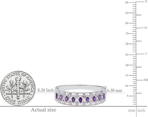 سوار من مجموعة Dazzlingrock الماركيز والكمثرى والجمشت مع سوار رائع للسيدات من الياقوت الأبيض المستدير، من الفضة الإسترليني عيار 925 in Saudi Arabia