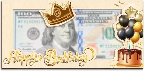 Wooden Birthday Money Holder, Happy Birthday Gifts For Friends Boys, Game Cash Holder Holiday Party Supplies -06 in Saudi Arabia