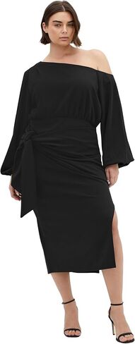 City Chic Womens Cocktail Dress - Alysia Tie Front Midi in Saudi Arabia
