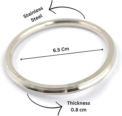 Punjabi/Sikh Steel Silver Kada/Bracelet for Men Or Internal Diameter 6.5 cm Weight 45 Gram Thickness 0.8 cm in Saudi Arabia