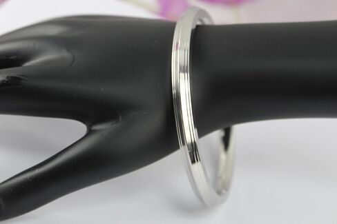 Punjabi/Sikh Steel Silver Kada/Bracelet for Men Or Internal Diameter 6.5 cm Weight 45 Gram Thickness 0.8 cm in Saudi Arabia